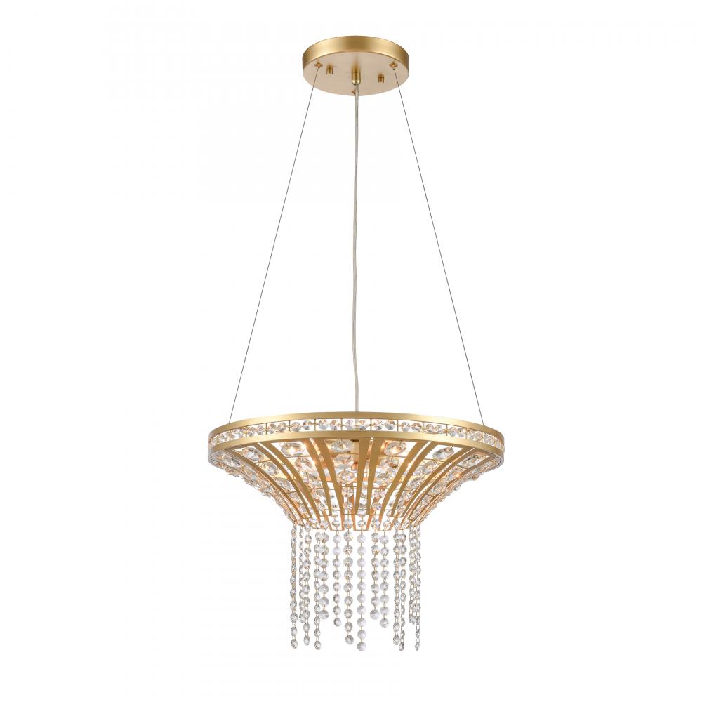 Fantania 18'' Wide 4-Light Chandelier - Champagne Gold