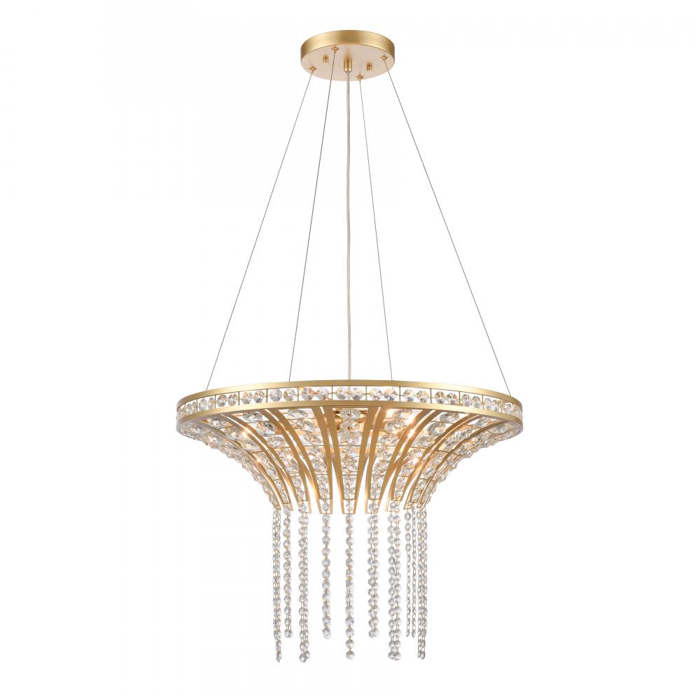 Fantania 24'' Wide 6-Light Chandelier - Champagne Gold