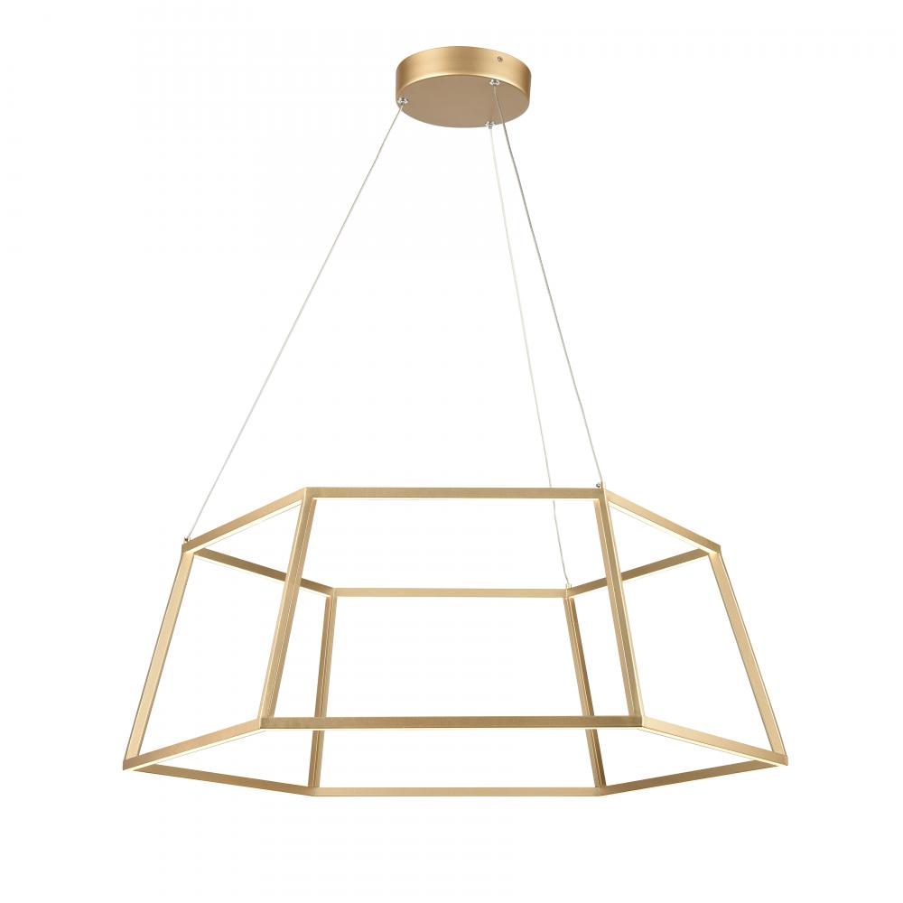 Minimalist 23.25'' Wide LED Pendant - Soft Gold