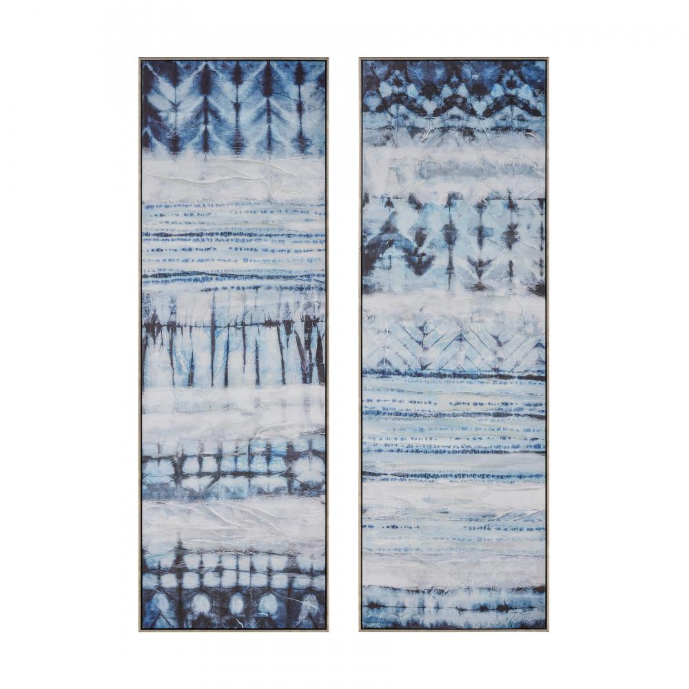 Shibori Framed Wall Art - Set of 2