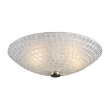 ELK Home Plus 10139/2WHT - Fusion 2-Light Semi Flush in Satin Nickel with White Mosaic Glass