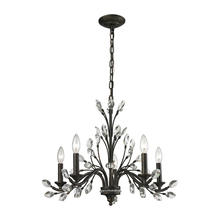 ELK Home Plus 11775/5 - Crystal Branches 5-Light Chandelier in Burnt Bronze