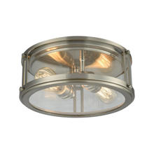 ELK Home Plus 11860/2 - Coby 2-Light Flush Mount in Brushed Nickel with Clear Glass