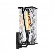 ELK Home Plus 1250-MB-CW - Waterfall 18'' High 1-Light Outdoor Sconce - Matte Black