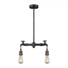 ELK Home Plus 14286/2 - Jonas 2-Light Chandelier in Multi-Tone Weathered with Faucet Motif