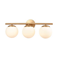 ELK Home Plus 18314/3 - Hollywood Blvd. 3-Light Vanity Light in Satin Brass with Opal White Glass