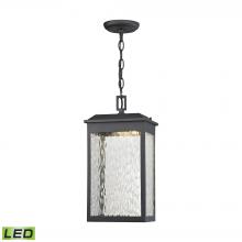 ELK Home Plus 45203/LED - Newcastle 1-Light Outdoor Pendant in Textured Matte Black - Integrated LED