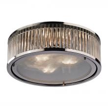 ELK Home Plus 46103/3 - Linden Manor 3-Light Flush Mount in Polished Nickel with Diffuser