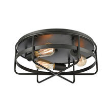 ELK Home Plus 46382/3 - Wickshire 3-Light Flush Mount in Matte Black