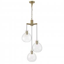 ELK Home Plus 4743-AN-CL - Selina 22'' Wide Integrated LED Chandelier - Antique Brass