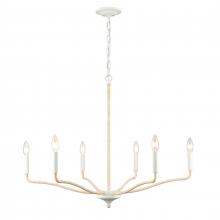 ELK Home Plus 52278/6 - Breezeway 31'' High 6-Light Chandelier - White Coral