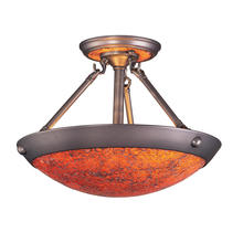 ELK Home Plus 535-2AP-ASC - DIAMANTE COLLECTION 2-LIGHT SEMI-FLUSH MOUNT in AN ANTIQUE PEWTER FINISH with AU