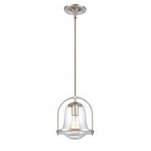 ELK Home Plus 67855/1 - Connection 8'' Wide 1-Light Mini Pendant - Satin Nickel