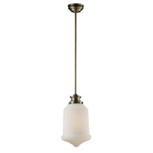 ELK Home Plus 69018-1 - School House 1-Light Pendant in Antique Brass