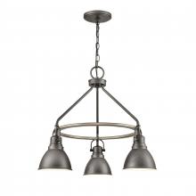 ELK Home Plus 69652/3 - North Shore 24'' Wide 3-Light Outdoor Pendant - Iron