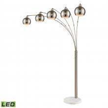 ELK Home Plus 77102-LED - Peterborough 85.5'' High 5-Light Floor Lamp - Polished Nickel - Includes LED Bulbs