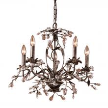 ELK Home Plus 8053/5 - Circeo 5-Light Chandelier in Deep Rust with Crystal