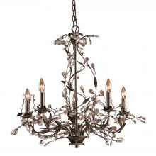 ELK Home Plus 8054/5 - Circeo 5-Light Chandelier in Deep Rust with Crystal