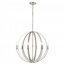 ELK Home Plus 81466/6 - Rotunde 26'' Wide 6-Light Chandelier - Beechwood