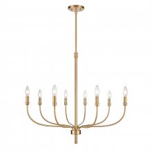 ELK Home Plus 81507/8 - Newland 34'' Wide 8-Light Chandelier - Satin Brass