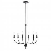 ELK Home Plus 81516/6 - Newland 21'' Wide 6-Light Chandelier - Matte Black