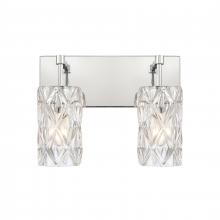 ELK Home Plus 82191/2 - Forma de Crystal 14'' Wide 2-Light Vanity Light - Polished Chrome