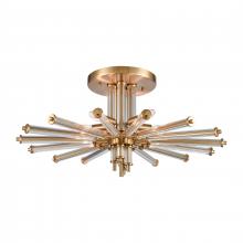 ELK Home Plus 82294/5 - Serena 26'' Wide 5-Light Semi Flush Mount - Satin Brass