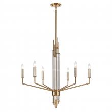 ELK Home Plus 82296/6 - Serena 34'' Wide 6-Light Chandelier - Satin Brass