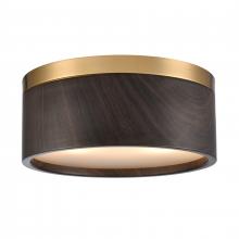 ELK Home Plus 82333/2 - Engel 12'' Wide 2-Light Flush Mount - Satin Brass with Ebony