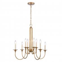 ELK Home Plus 89726/8 - Cecil 28'' Wide 8-Light Chandelier - Natural Brass