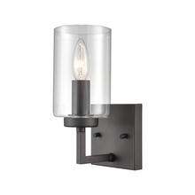 ELK Home Plus CN240171 - West End 1-Light Wall Sconce in Oil Rubbed Bronze with Clear Glass