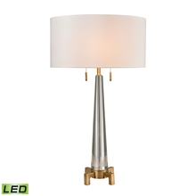 ELK Home Plus D2682-LED - Bedford Solid Crystal 2-Light Table Lamp in Aged Brass - LED