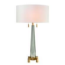 ELK Home Plus D2682 - Bedford Solid Crystal 2-Light Table Lamp Aged Brass