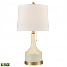 ELK Home Plus D4312-LED - Small But Strong 21'' High 1-Light Table Lamp - White - Includes LED Bulb