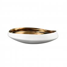 ELK Home Plus H0017-9746 - Greer Bowl - Low White and Gold Glazed (2 pack)