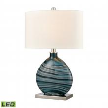 ELK Home Plus H0019-8555-LED - Portview 22'' High 1-Light Table Lamp - Teal - Includes LED Bulb