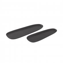 ELK Home Plus H0897-9845/S2 - Blain Tray - Set of 2 Matte Black (2 pack)