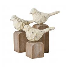 ELK Home Plus S0037-11309/S3 - Higgins Bird Object - Set of 3 Aged Cream