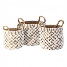 ELK Home Plus S0077-9111/S3 - Bradley Banana Leaf Basket - Set of 3