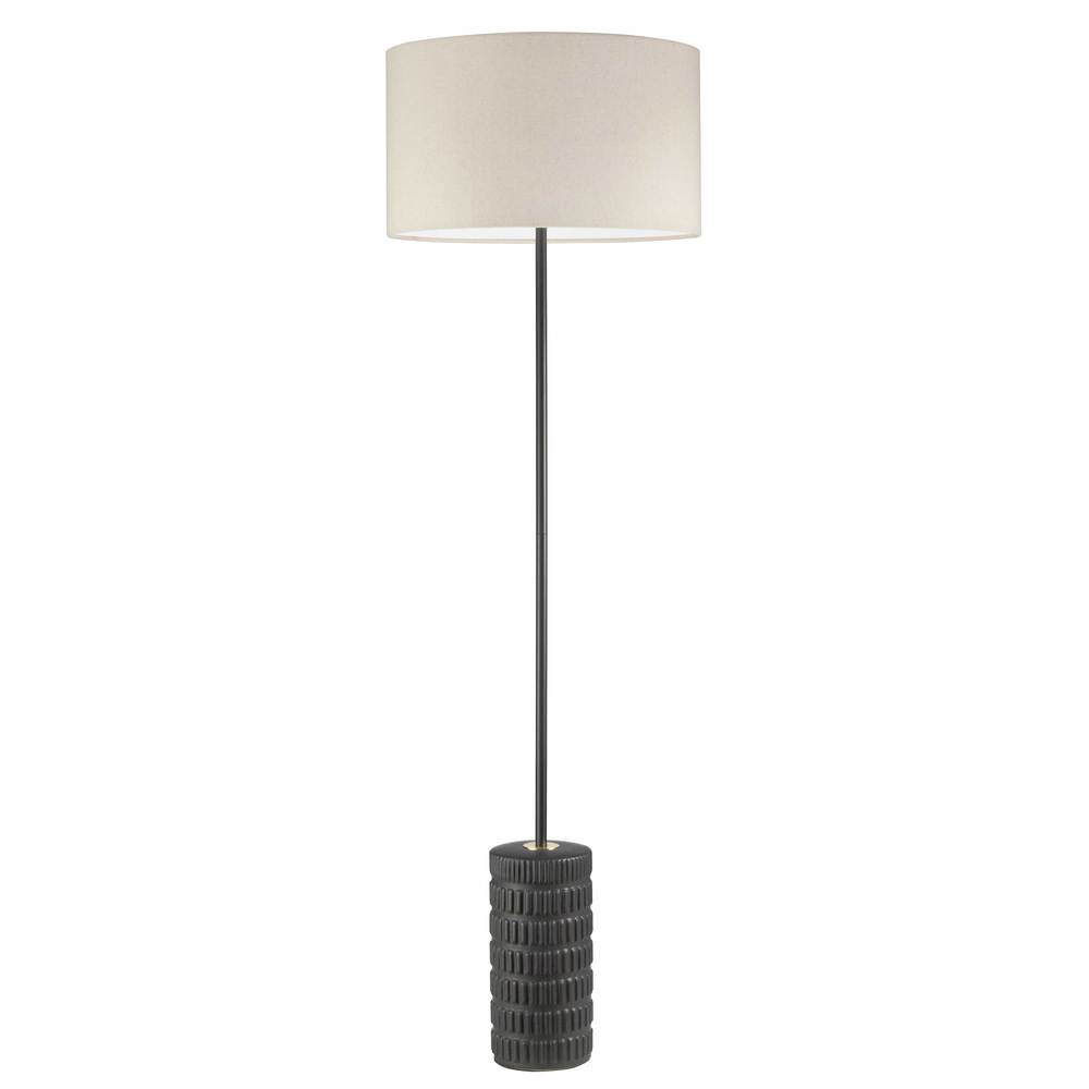 1LT Incandescent Floor Lamp, MB w/ BG Shade