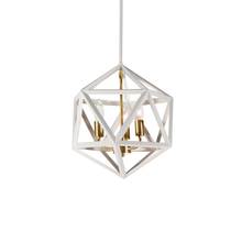 Dainolite ARC-143C-WH-VB - 3LT Incandescent Chandelier, WH/VB