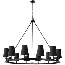 Dainolite CLB-5212C-MB-797 - 12LT Incandescent Chandelier, MB w/ BK Shades