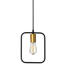 Dainolite GMT-101P-MB-VB - 1LT Pendant, Matte Black & VB Finish