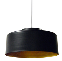 Dainolite KUP-201P-BK-GLD - 1LT Incandescent Metal Pendant,Black & Gold Finish