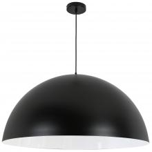 Dainolite OFE-311P-MB - 1 Light Incandescent Large Dome Pendant, Matte Black