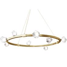 Dainolite PRN-4212C-AGB - 12LT Halogen Chandelier, AGB w/ Clear Gls