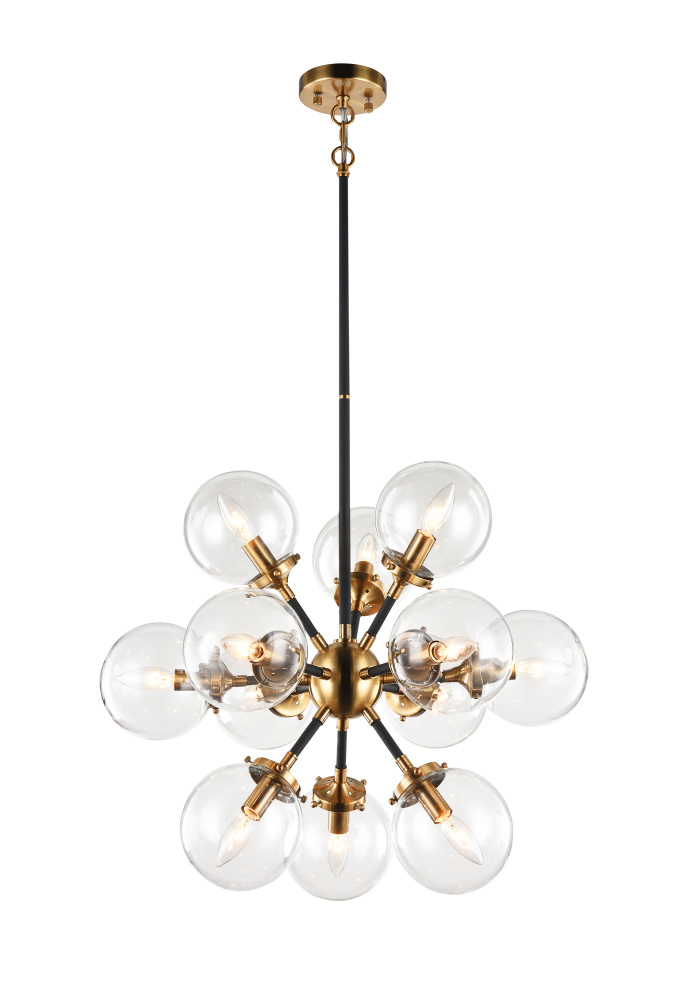 Soleil Aged Gold Brass Chandelier