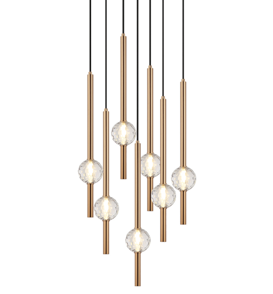 Windchimer Aged Gold Brass Pendant