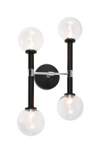 Matteo Lighting W75304BKCL - Stellar Black Wall Sconce