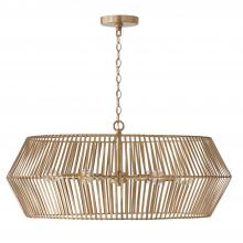 Capital Canada 430361MA - 6-Light Angular Metal Chandelier in Matte Brass